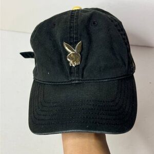 Playboy Black Gold Hat Hap Adjustable